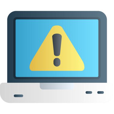 Ünlem işareti simgesi, vektör illüstrasyonlu uyarı işareti