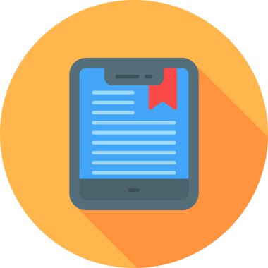 düz stilde kitap öğrenme eğitim simgesi