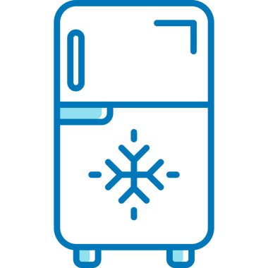 Buzdolabı. Web simgesi basit illüstrasyon