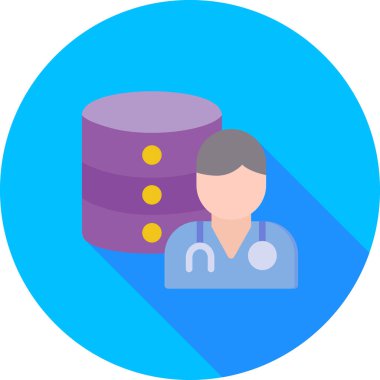 Doktor. Web simgesi basit illüstrasyon