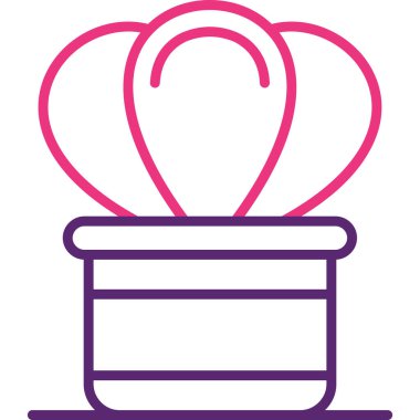 Bir çiçek simgesinin vektör illüstrasyonu