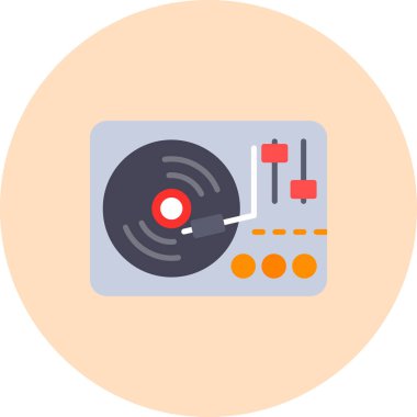 vektör illüstrasyonu, müzik çalar simgesi