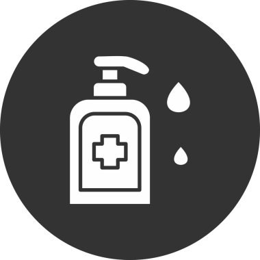 Bir şişe simgesinin vektör illüstrasyonu