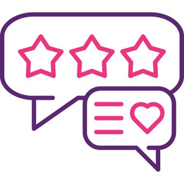 Geri bildirim. Web simgesi basit illüstrasyon