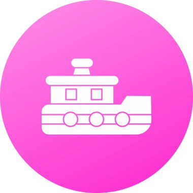 Tren simgesinin vektör illüstrasyonu