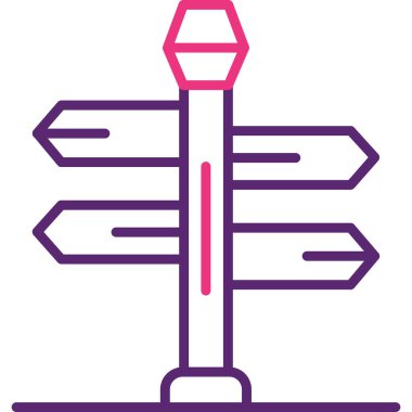 ok yönü simgesi ana hat biçiminde