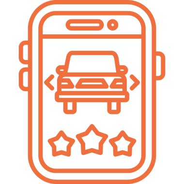 Moda tarzı izole edilmiş arka planda mobil araba simgesi