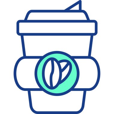 Bardak. Web simgesi basit illüstrasyon