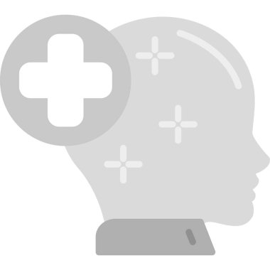 Beyni olan bir kafa. vektör simgesi