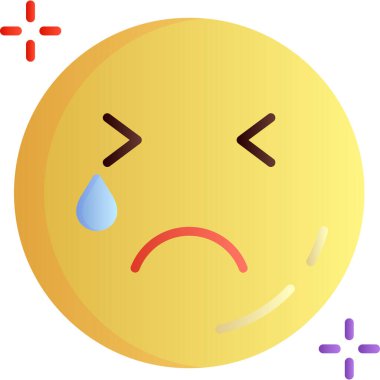 hüzünlü, duygusal, vektör çizimi