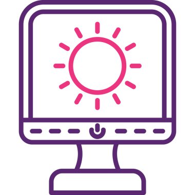 Ekran simgesi modern vektör illüstrasyonunu izle