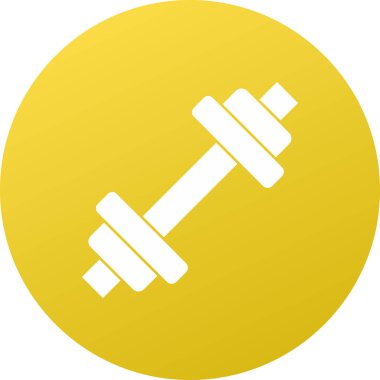 dambıl simgesi beyaz arkaplanda izole edildi. spor sembolü çizimi