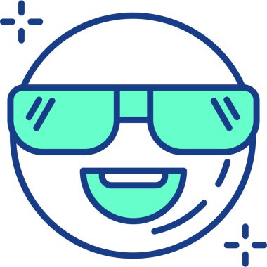 Gözlük. Web simgesi basit illüstrasyon