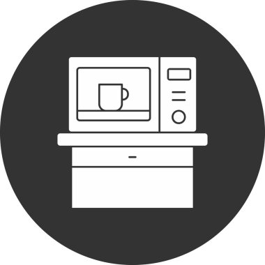 Kahve makinesi. Kahve için basit bir tasarım çizimi