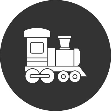 tren simgesi, vektör illüstrasyonu