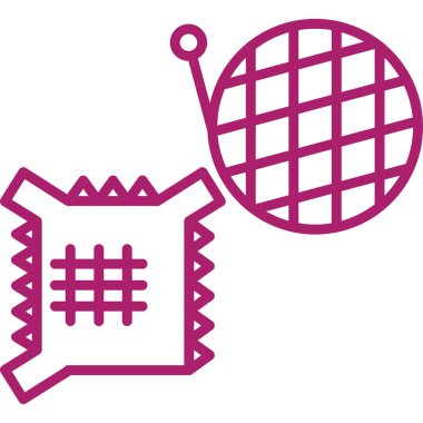 Bir tenis ikonunun vektör illüstrasyonu