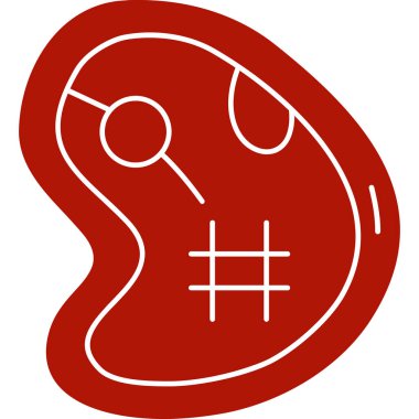 Böbrek organı, illüstrasyon, simge, beyaz arkaplan üzerindeki vektör.