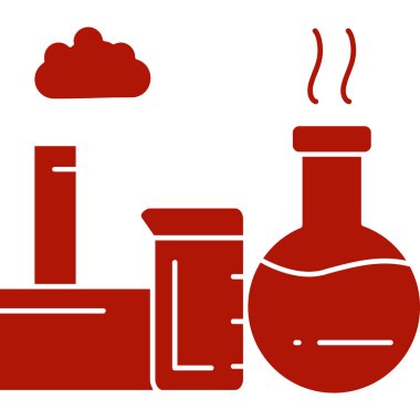 Bilim ve kimya ikonu. vektör