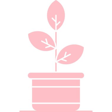 güzel çiçek saksısı vektör simgesi