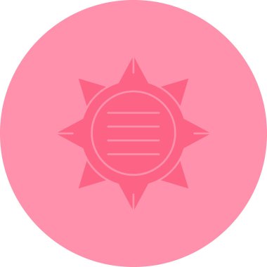 Bir güneş simgesinin vektör illüstrasyonu