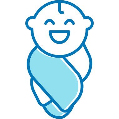 Bebek oğlan ikon ana hatları vektörü. Yavrum. Bebeğim.