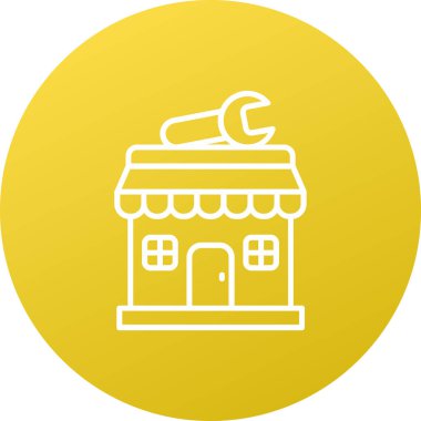 vektör evi düz simgesi