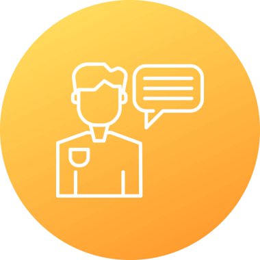 Bir sohbet simgesinin vektör illüstrasyonu