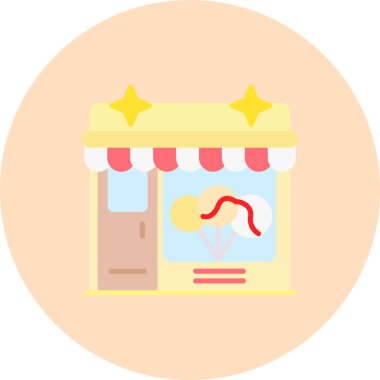 Dükkan. Web simgesi basit illüstrasyon