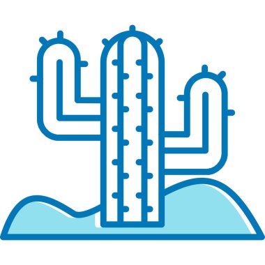 Kaktüs. Web simgesi basit illüstrasyon