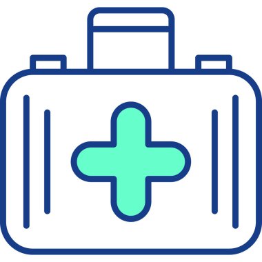 Tıbbi bir vaka. Web simgesi basit illüstrasyon