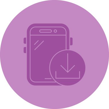 Akıllı telefon simgesinin vektör illüstrasyonu