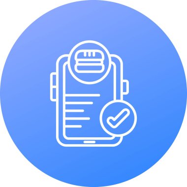 Kontrol listesi. Web simgesi basit illüstrasyon