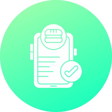 İşaretleme simgesi basit, vektör illüstrasyonunu kontrol et