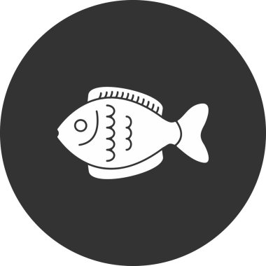 Moda tarzında izole edilmiş balık simgesi