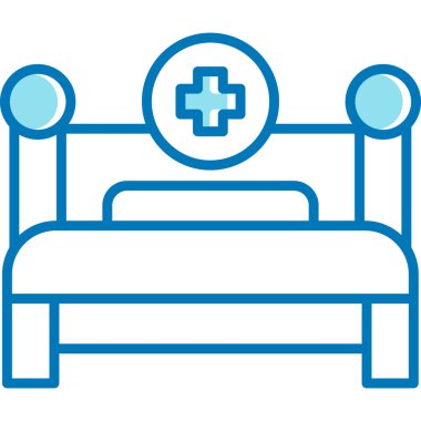 hastane yatak vektör çizim