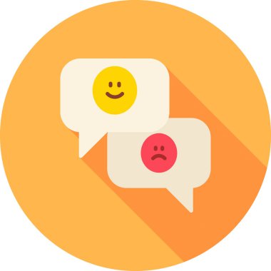 speech bubble with emoji icon