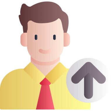 İş adamı simgesi vektör illüstrasyonu