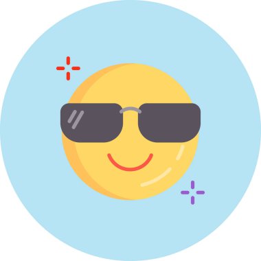 Güneş gözlüğü. Web simgesi basit illüstrasyon