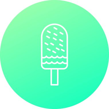 Dondurma. Web simgesi basit illüstrasyon