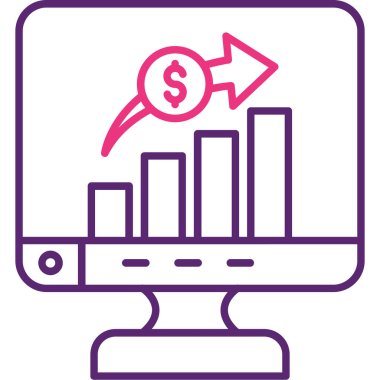 Finansal büyüme vektör illüstrasyonu