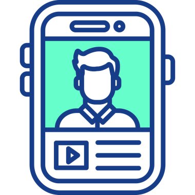 çevrimiçi çağrı modern simge, vektör illüstrasyonu