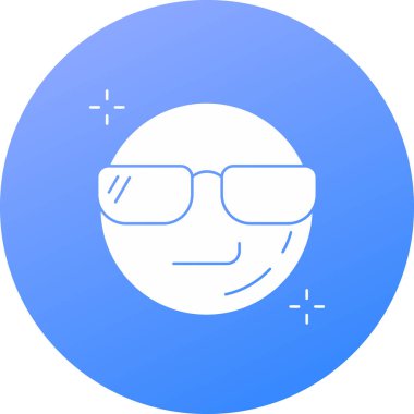 Mutlu yüz simgesi, çizgi film tarzı