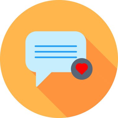 Konuşma kabarcıklar düz simgesini