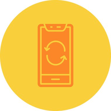 Mobil simgenin vektör illüstrasyonu