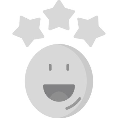 Mutlu gülümseme simgesi, basit tasarım