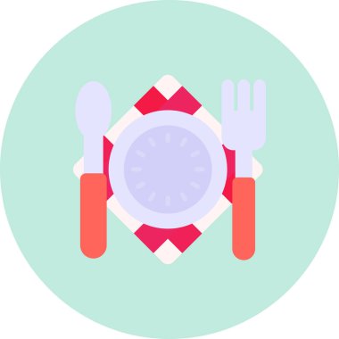 Restoran düz vektör simgesi