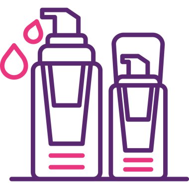 Şampuan şişesi simgesi, vektör illüstrasyon tasarımı