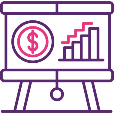 iş ve finans ikonu vektör illüstrasyonu