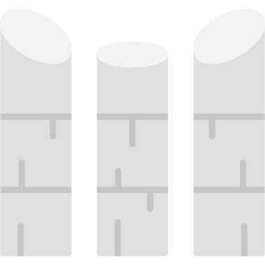 Beyaz arkaplanın gri düz biçim simgesi.