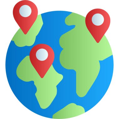 İğneli harita konumu, düz biçim tasarımı